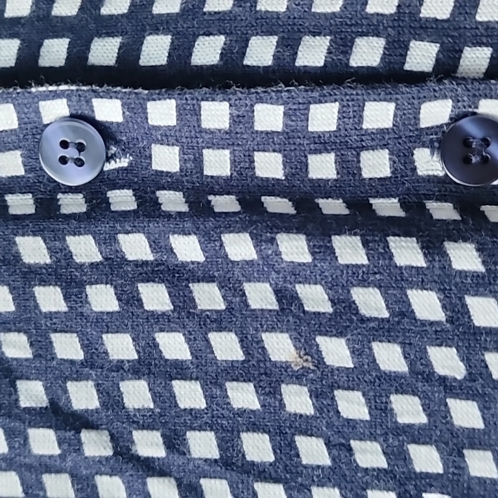 Marina Sport by Marina Rinaldi Fine Knit Cotton Modal Checkered Cardigan - Picture 7 of 7